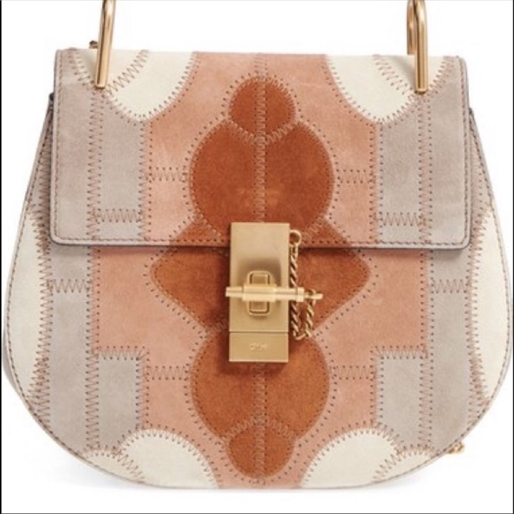 Chloe Drew Suede Patchwork Bag